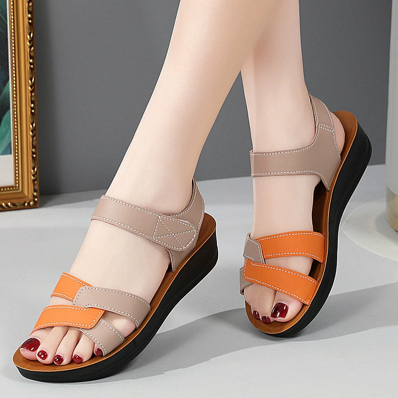 2026 new summer color matching women's outdoor sandals